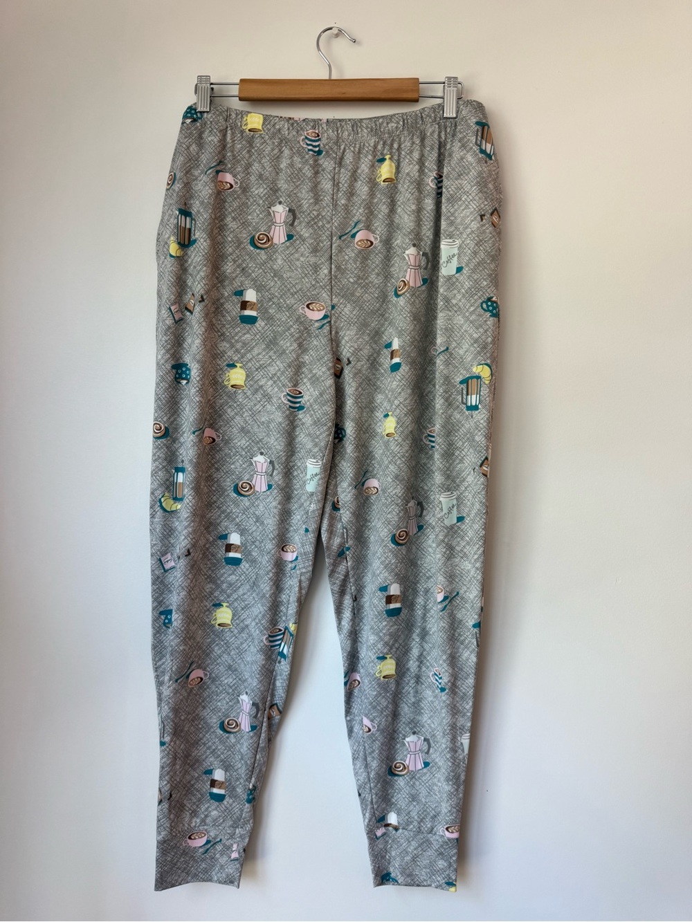 Secret Treasures Coffee Print Pajama Jogger Pants Size XL (16-18)